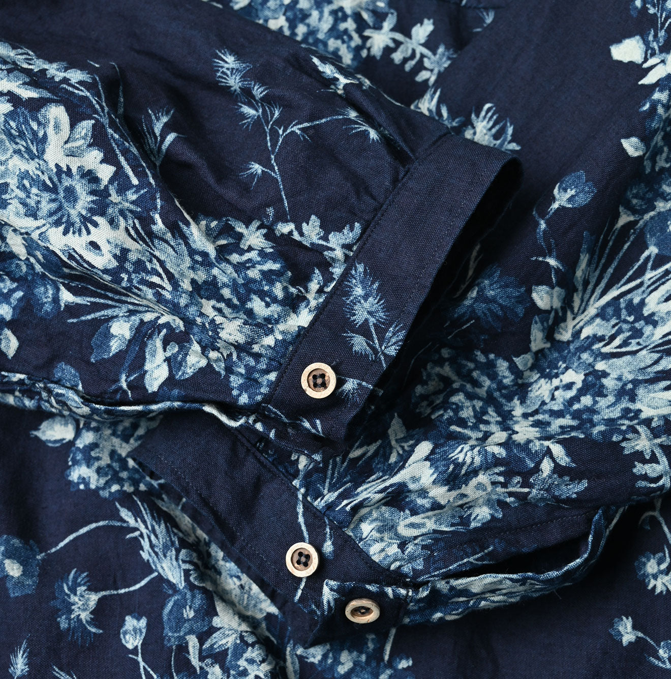 45R Indigo Khadi Bouquet Stripe Dress - Image 11