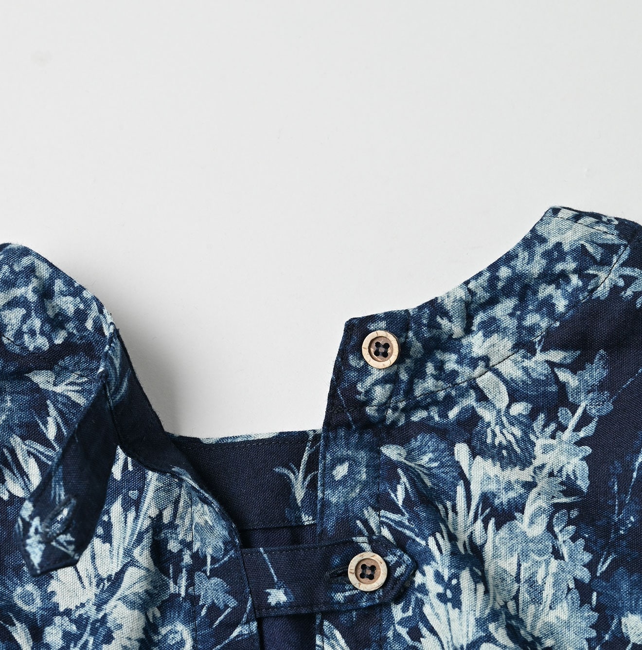 45R Indigo Khadi Bouquet Stripe Dress - Image 12