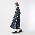 45R Indigo Khadi Bouquet Stripe Dress