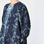 45R Indigo Khadi Bouquet Stripe Dress