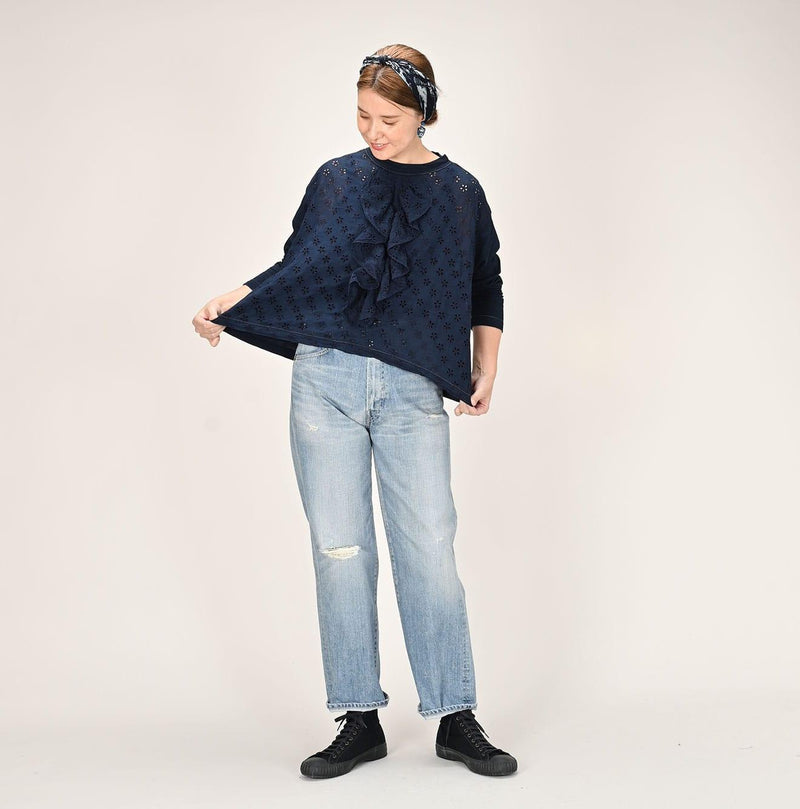 Indigo Cutwork Tenjiku M-shirt - 45R by 45rpm studio