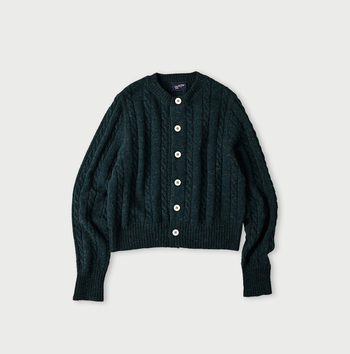 45R Shetland Cable Felted Cardigan