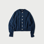 45R Shetland Cable Felted Cardigan