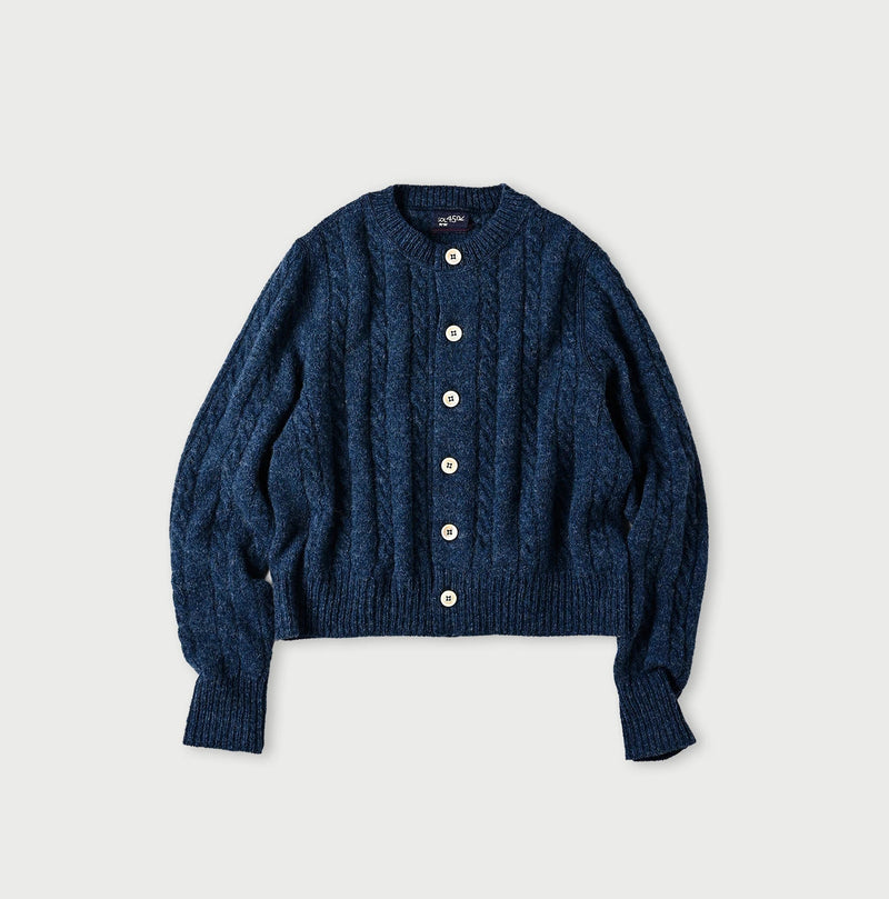 45R Shetland Cable Felted Cardigan - Image 3