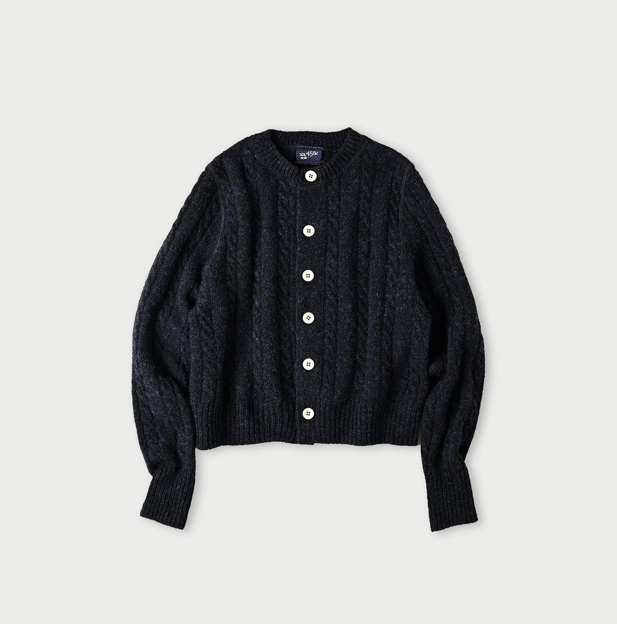 45R Shetland Cable Felted Cardigan - Image 4