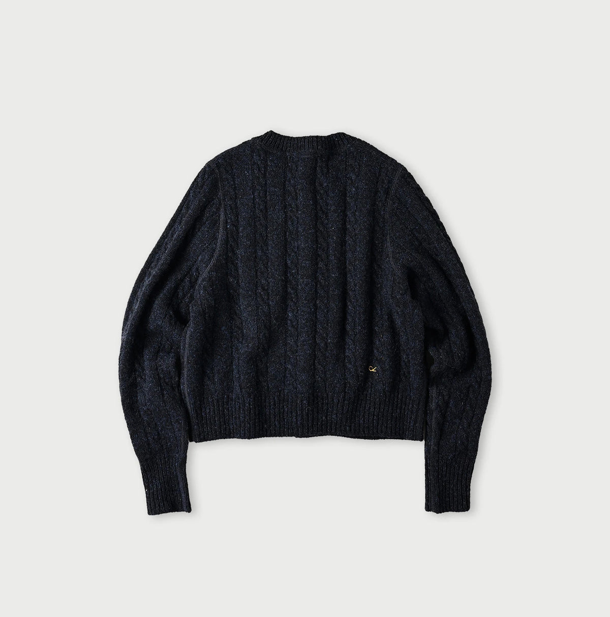 45R Shetland Cable Felted Cardigan