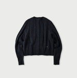45R Shetland Cable Felted Cardigan