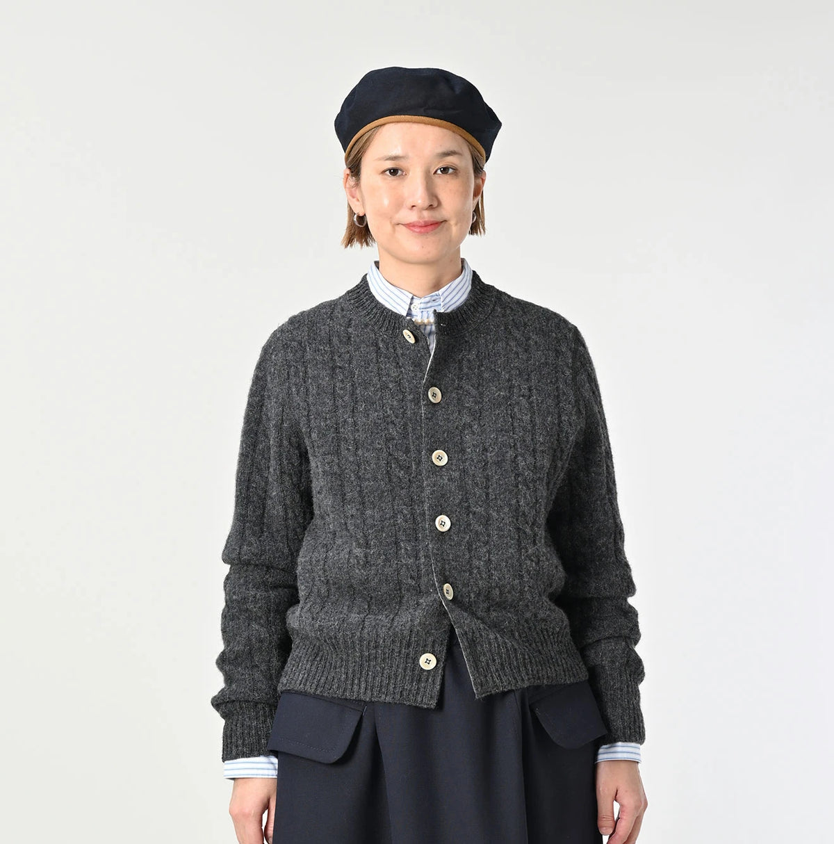 45R Shetland Cable Felted Cardigan - Image 6