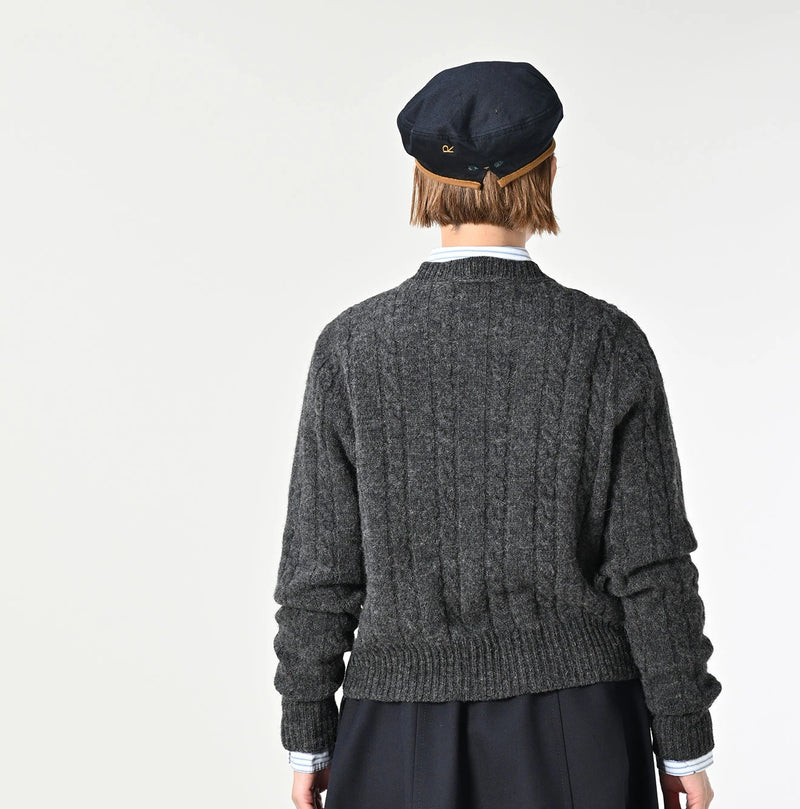 45R Shetland Cable Felted Cardigan - Image 8