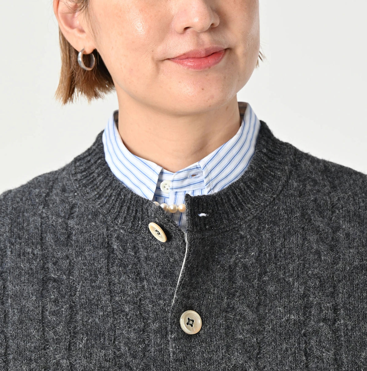 45R Shetland Cable Felted Cardigan - Image 9
