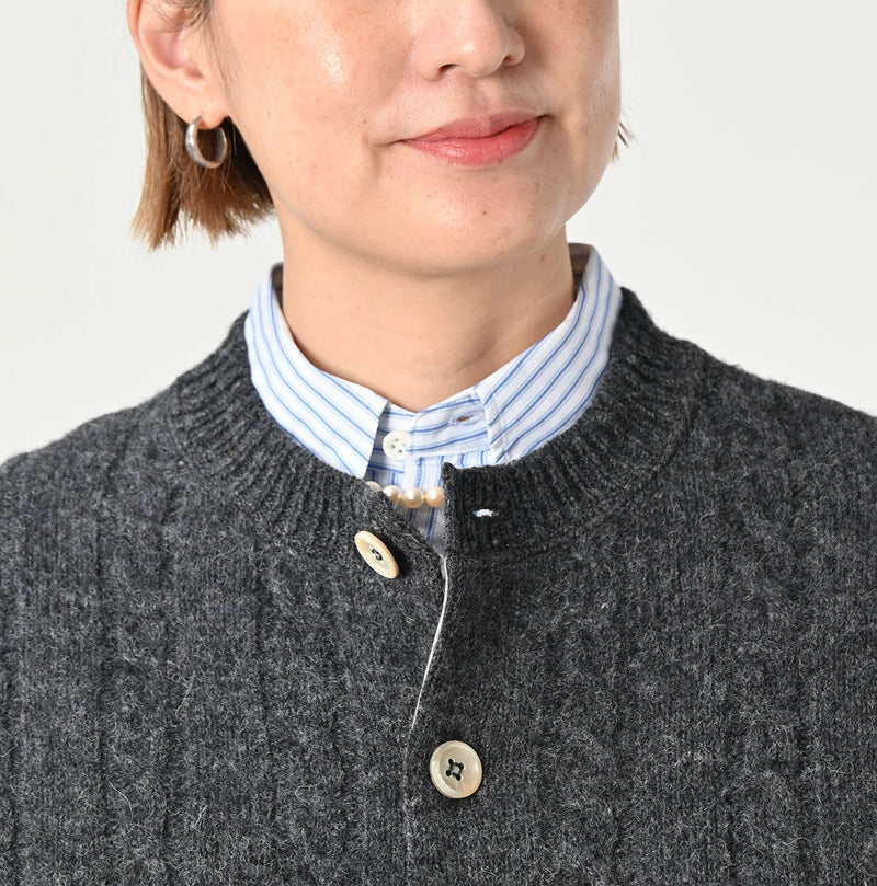 45R Shetland Cable Felted Cardigan - Image 9