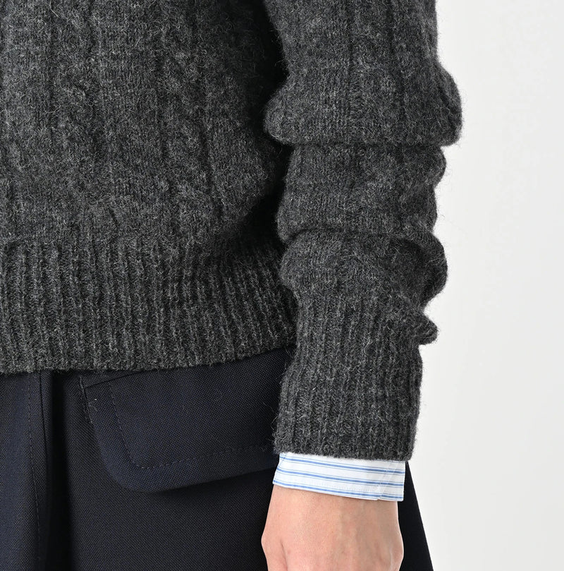 45R Shetland Cable Felted Cardigan - Image 10