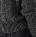 45R Shetland Cable Felted Cardigan