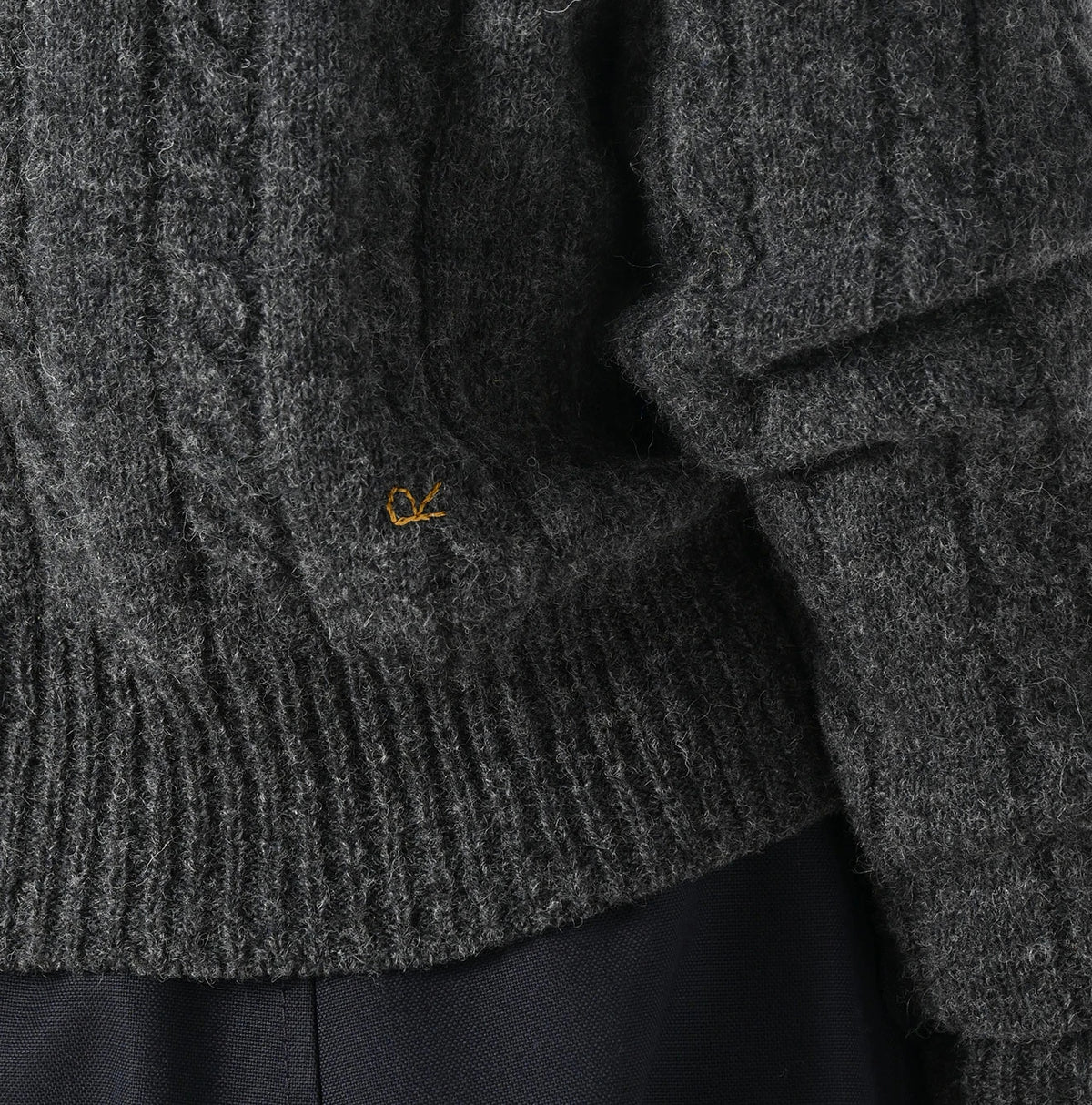 45R Shetland Cable Felted Cardigan - Image 12