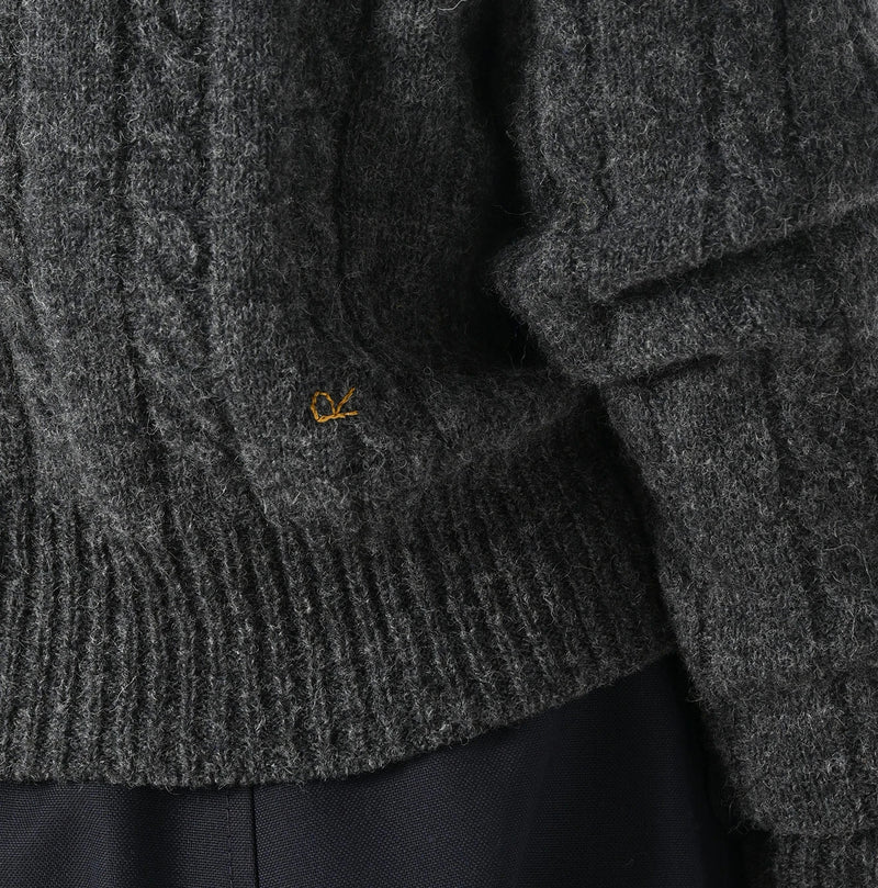 45R Shetland Cable Felted Cardigan - Image 12