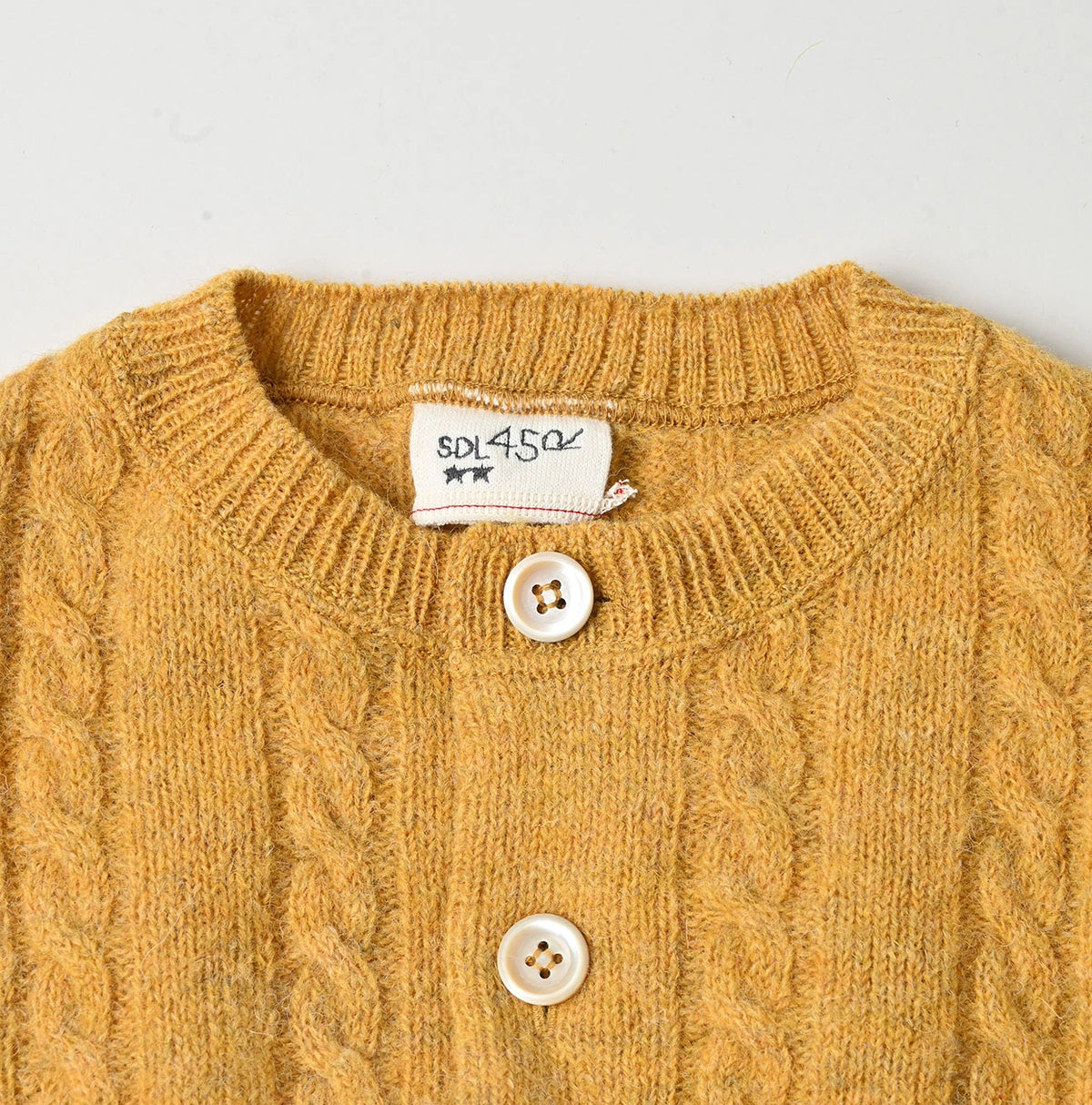 45R Shetland Cable Felted Cardigan