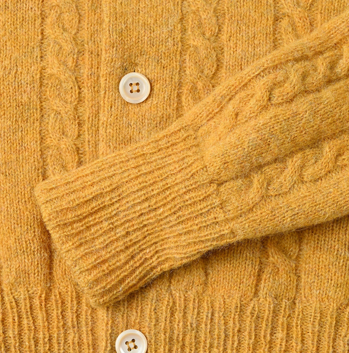45R Shetland Cable Felted Cardigan