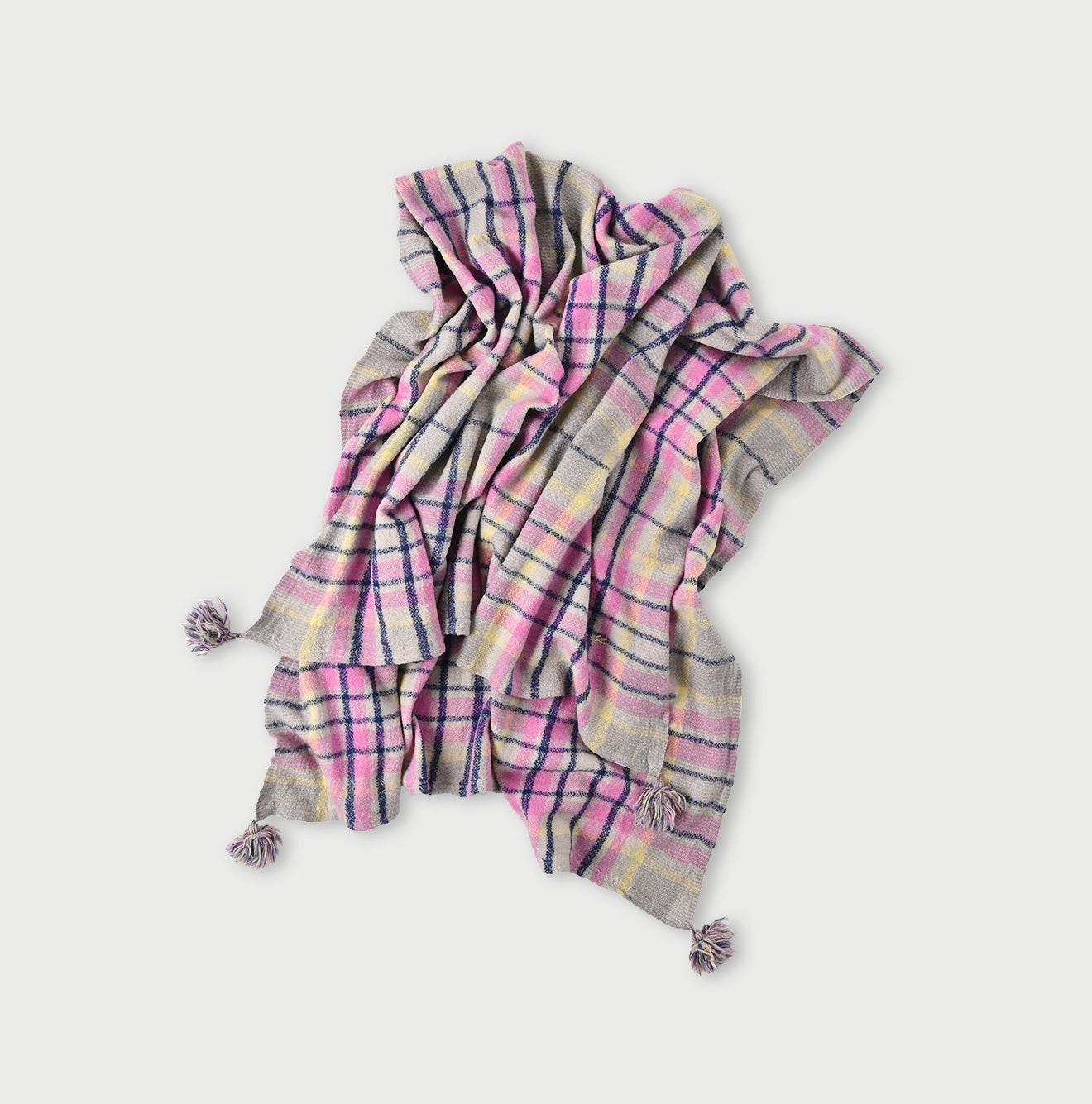 Madras Boiled Wool Stole