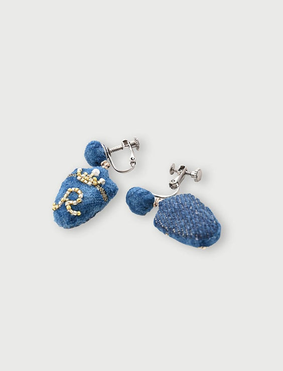 Indigo Emblem Earrings