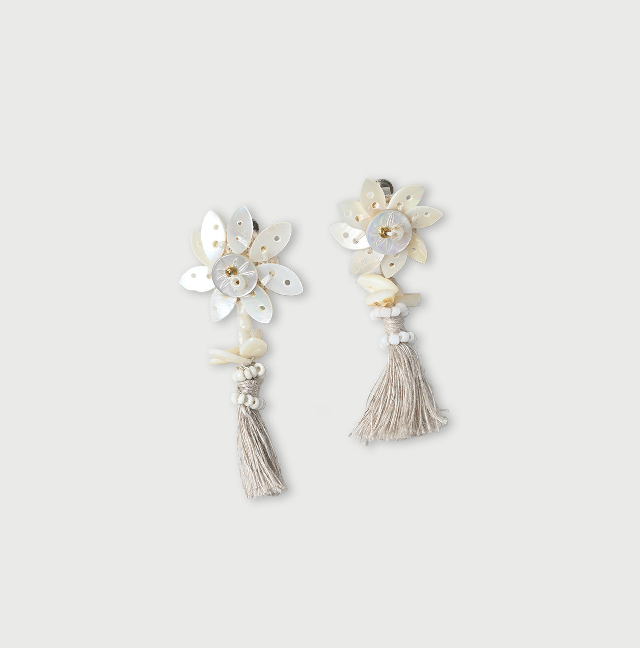 45R Sun Shell Flower Earrings
