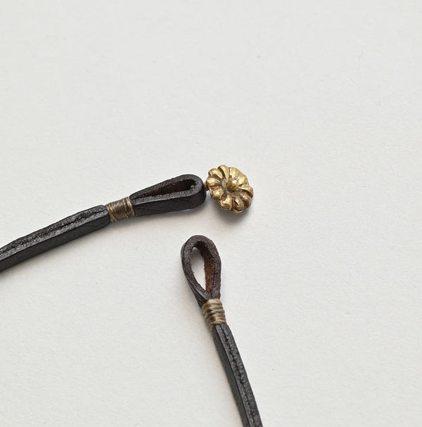 45R Brass Leather 2-Way Choker