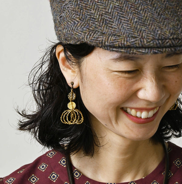 45R Brass Earrings
