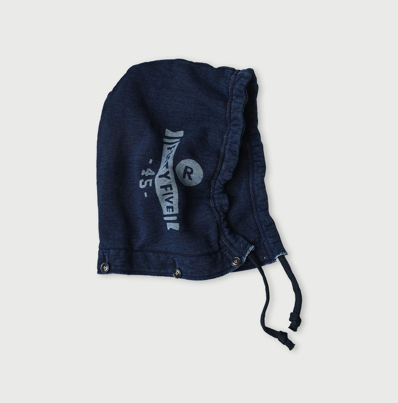45R Indigo College Hood Drawstring Pouch - Image 1