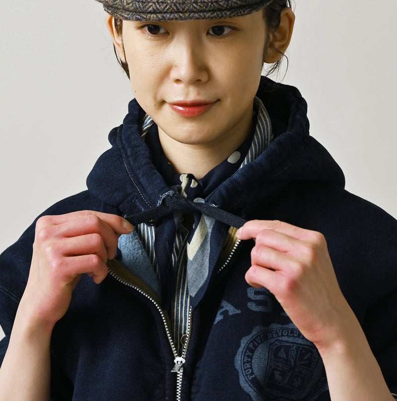 45R Indigo College Hood Drawstring Pouch - Image 10
