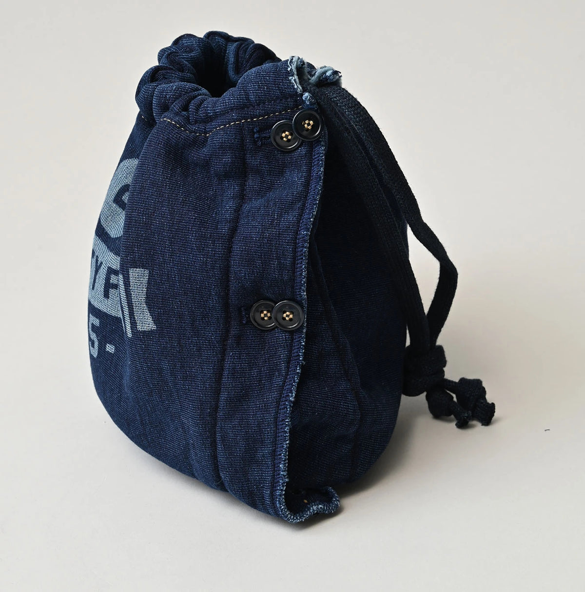 45R Indigo College Hood Drawstring Pouch - Image 3