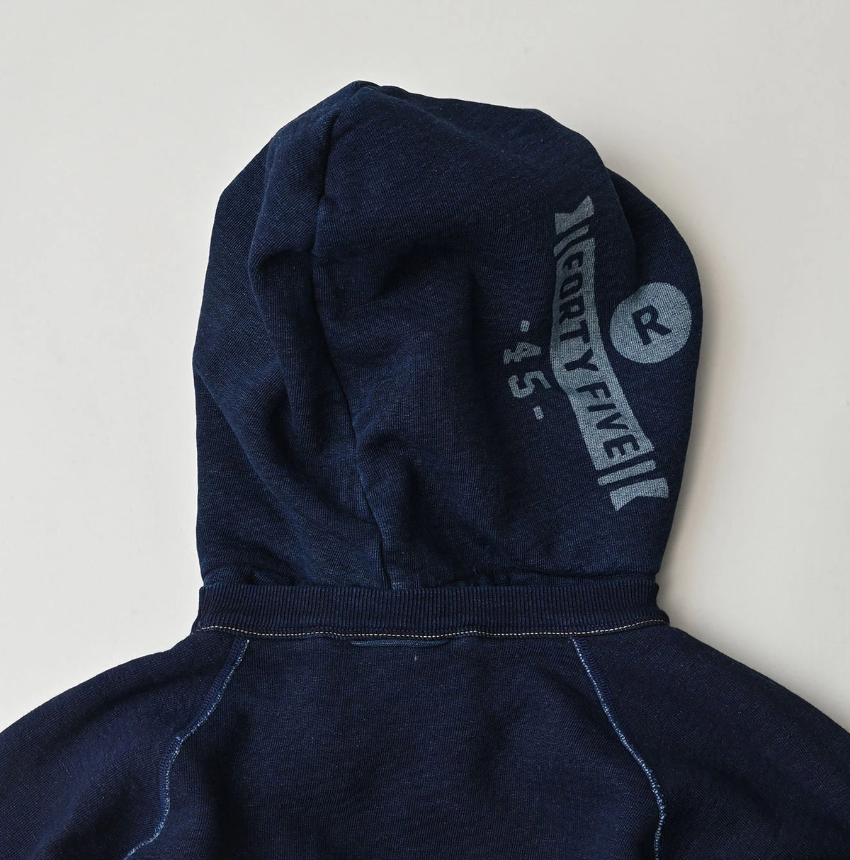 45R Indigo College Hood Drawstring Pouch