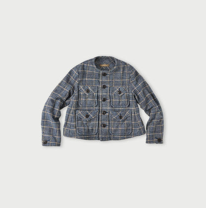 Indigo Cotton Tweed Annie Jacket