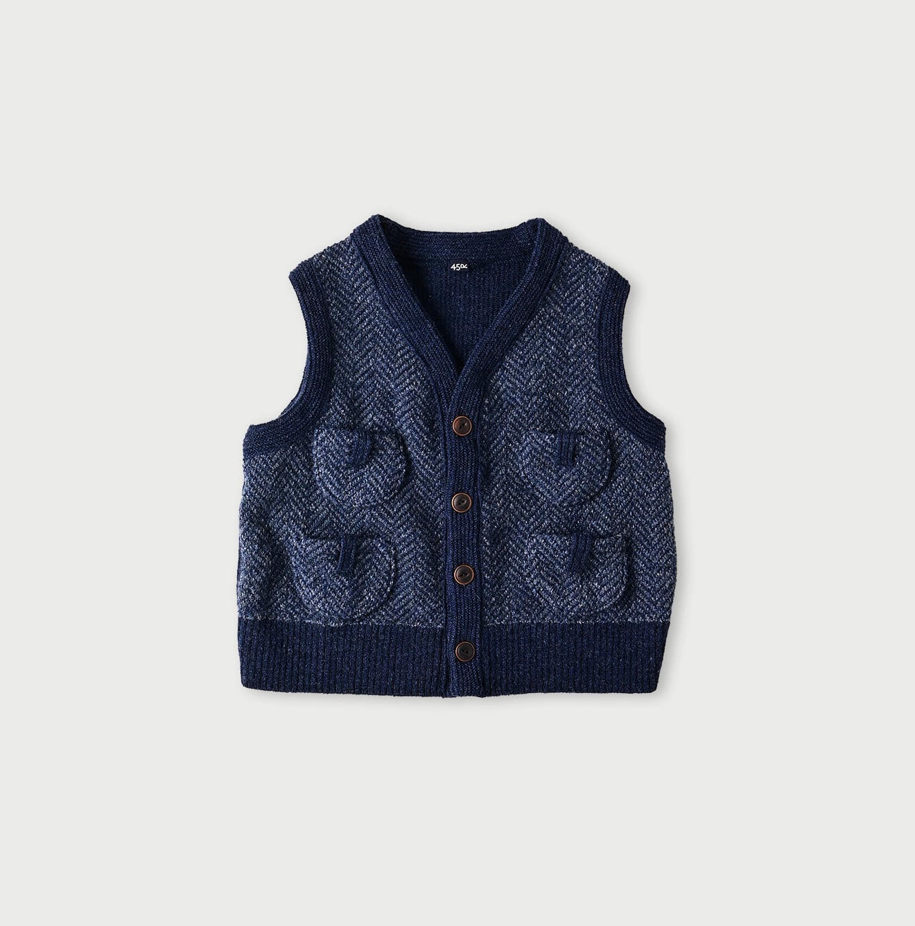 45R Shetland Knit Tweed 908 Vest