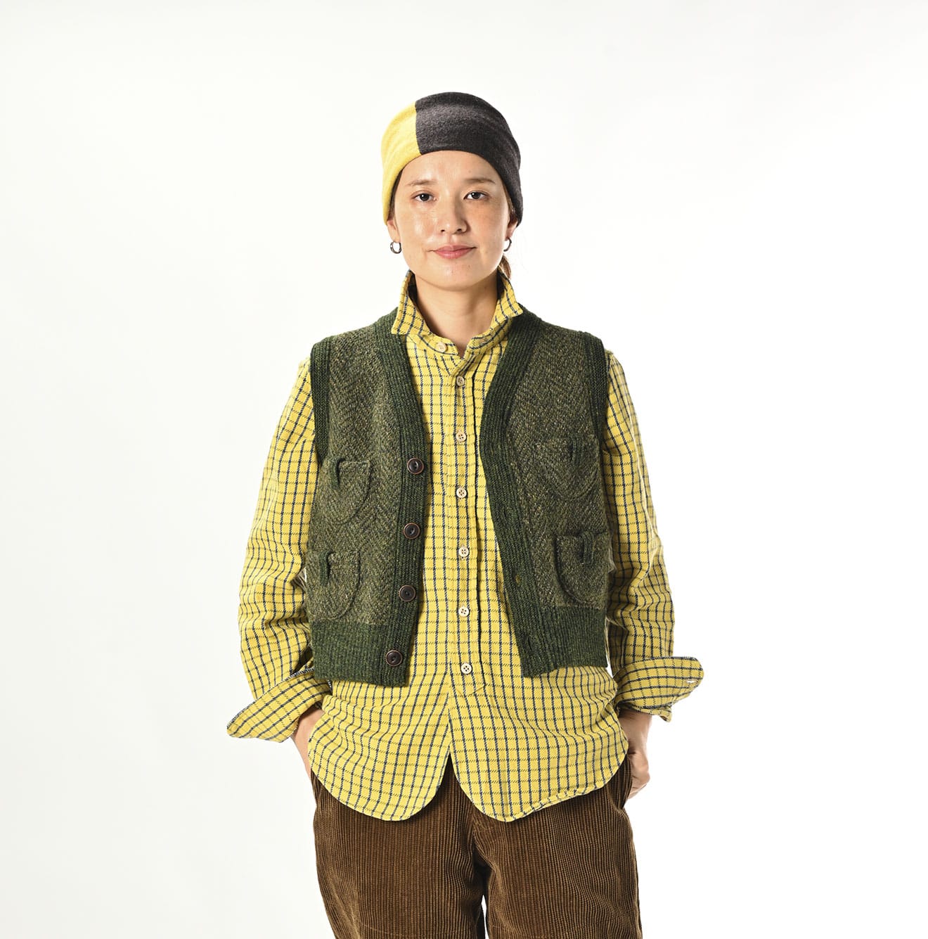 45R Shetland Knit Tweed 908 Vest