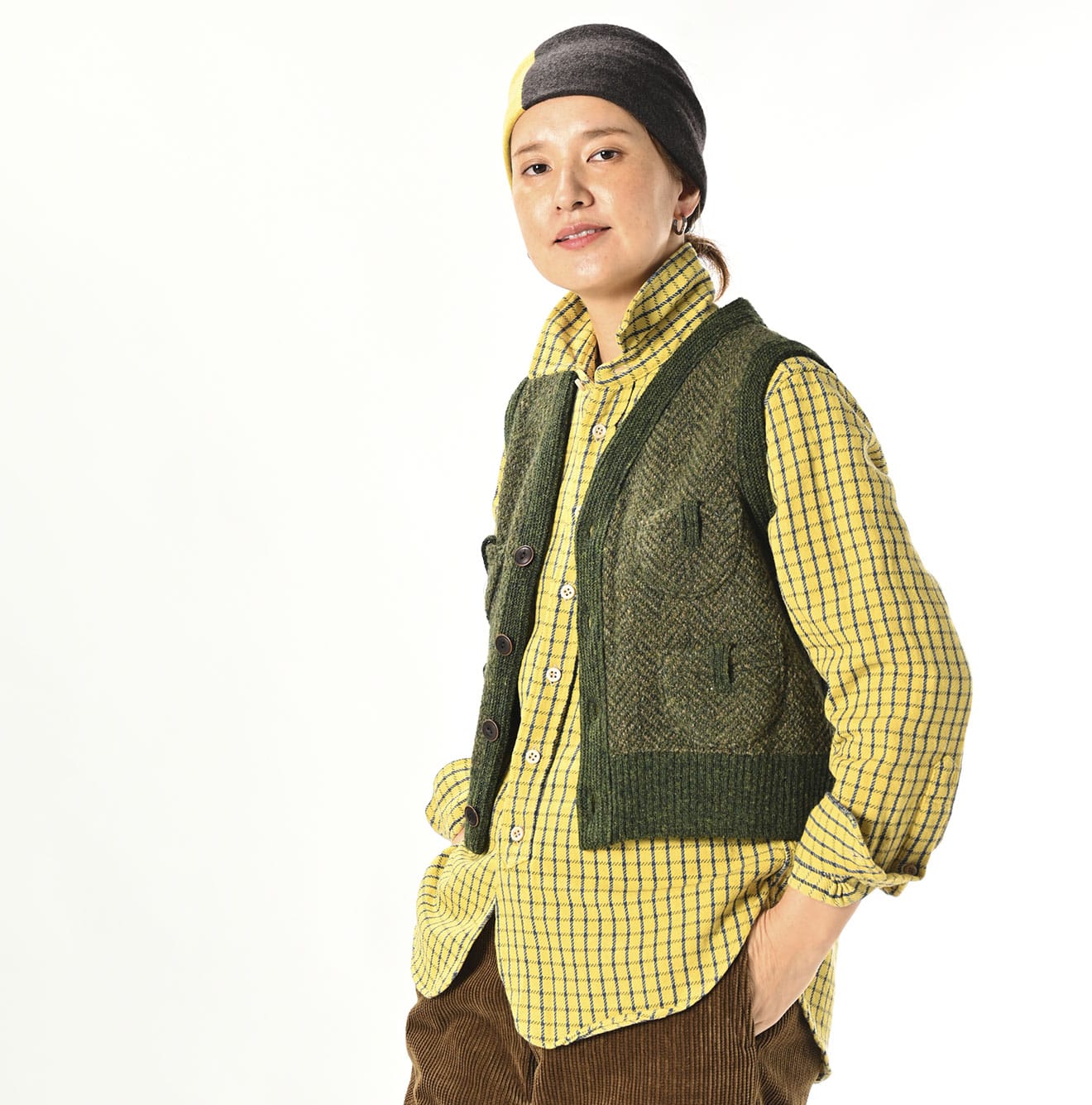 45R Shetland Knit Tweed 908 Vest