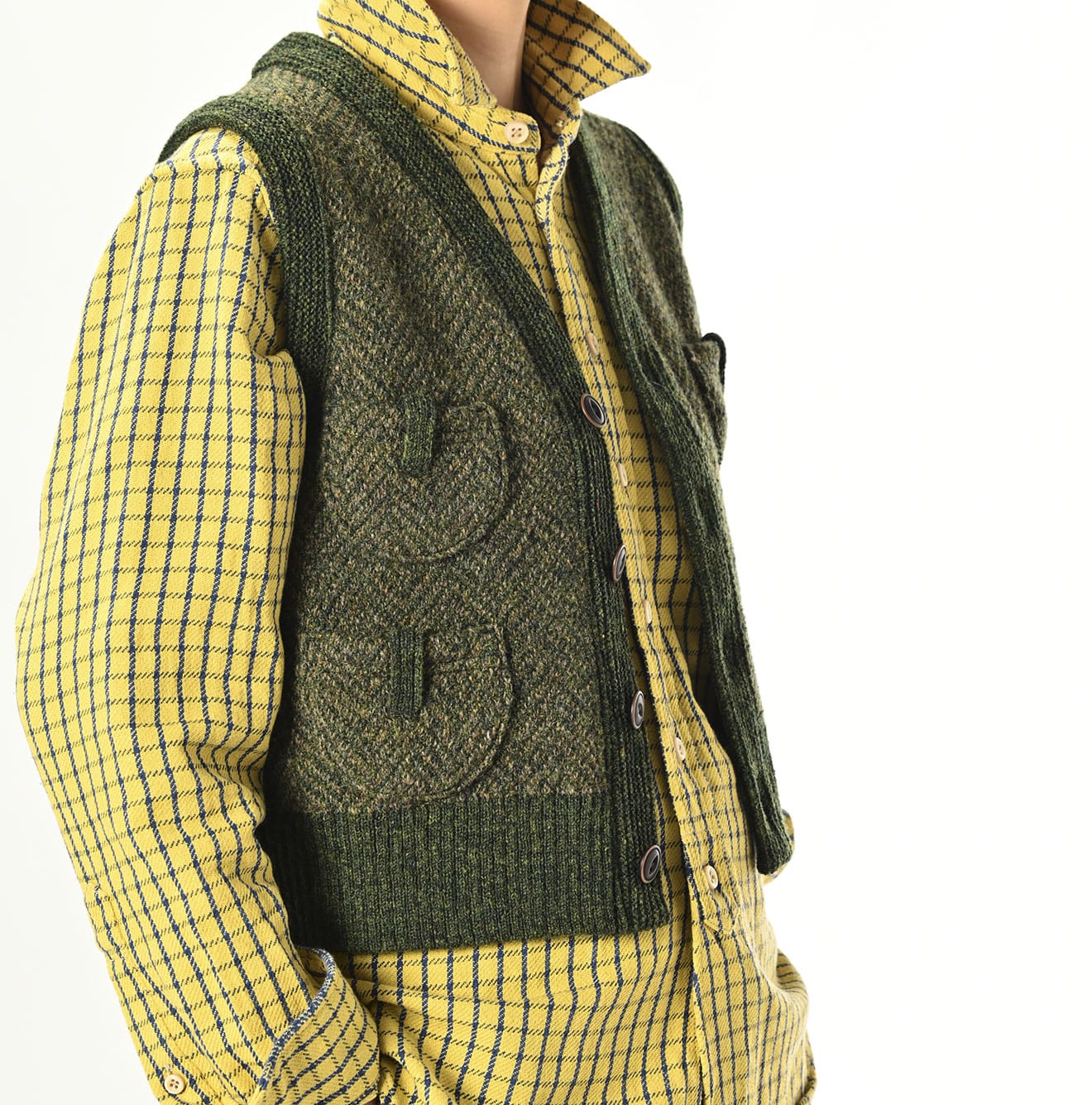 45R Shetland Knit Tweed 908 Vest