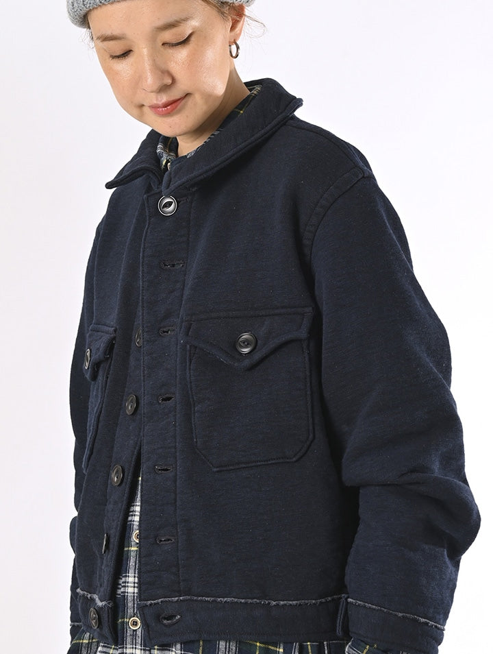 Indigo Hokkaido Cotton Fleece Annie Blouson