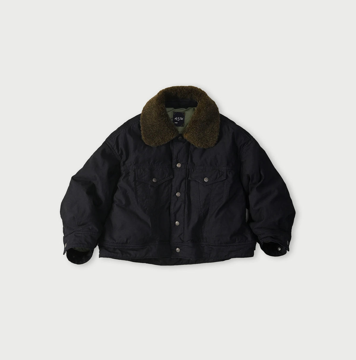 45R Indigo Lightweight Back Sateen × Nylon Annie G Blouson - Image 1