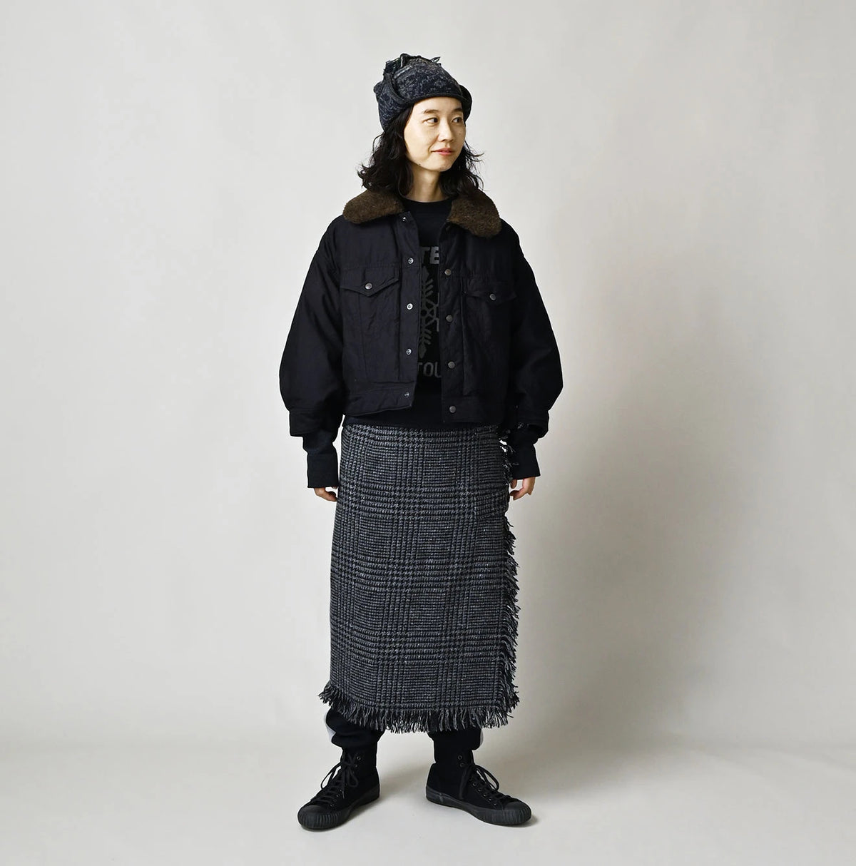 45R Indigo Lightweight Back Sateen × Nylon Annie G Blouson