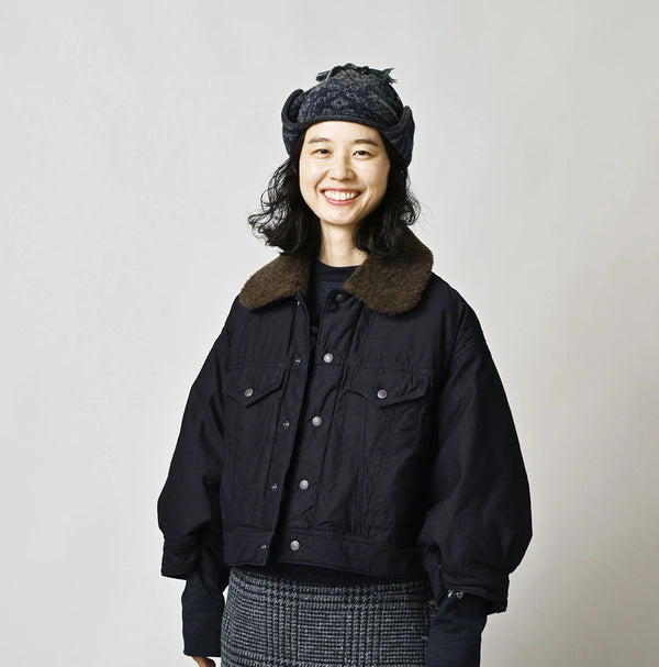 45R Indigo Lightweight Back Sateen × Nylon Annie G Blouson