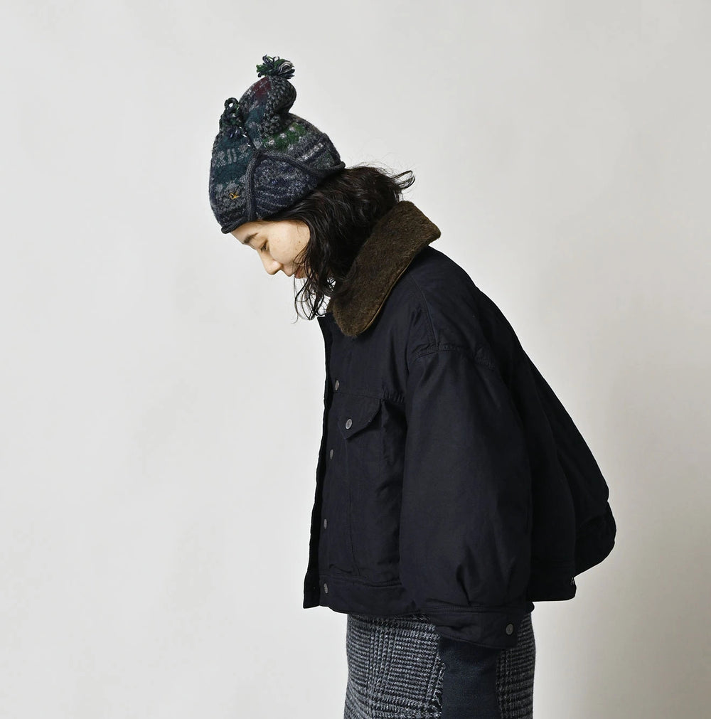 45R Indigo Lightweight Back Sateen × Nylon Annie G Blouson