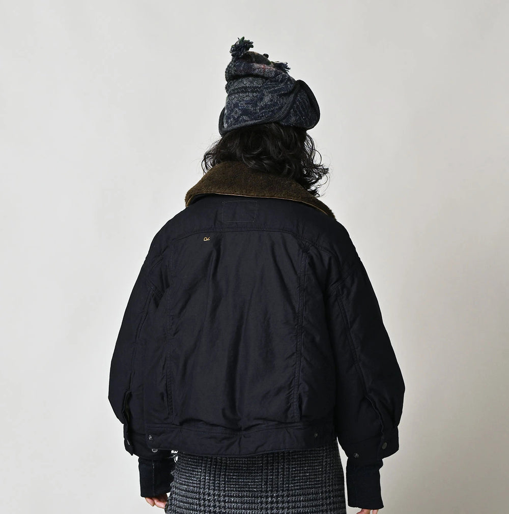 45R Indigo Lightweight Back Sateen × Nylon Annie G Blouson