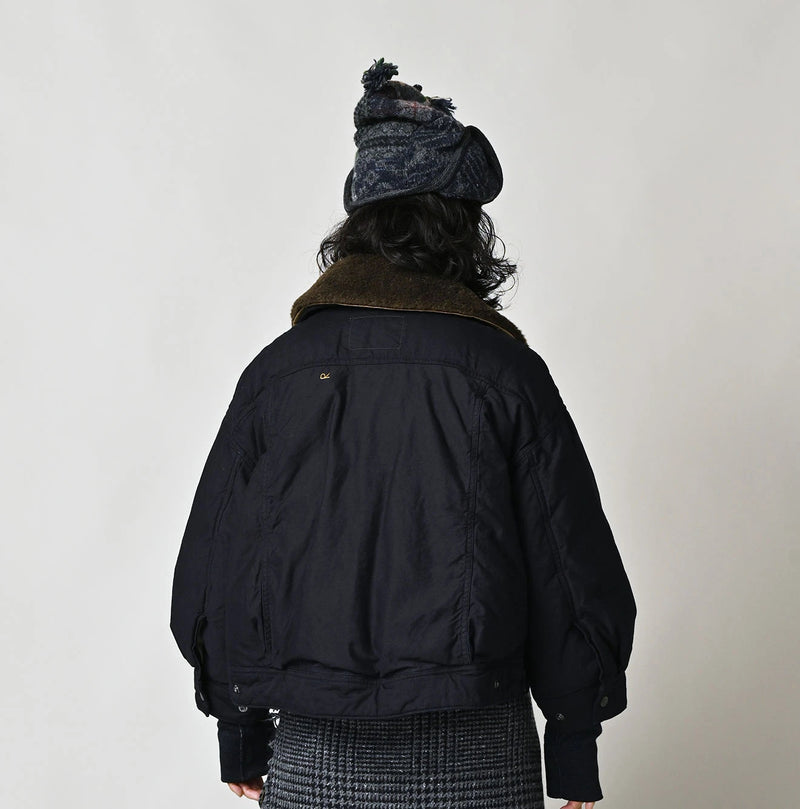 45R Indigo Lightweight Back Sateen × Nylon Annie G Blouson - Image 5