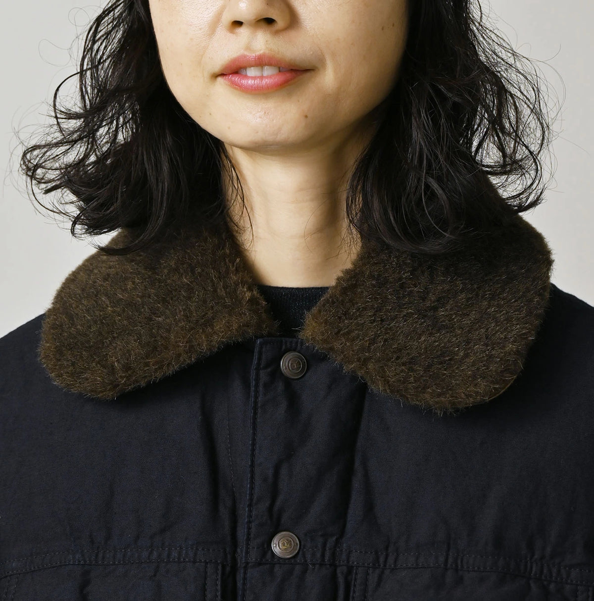45R Indigo Lightweight Back Sateen × Nylon Annie G Blouson