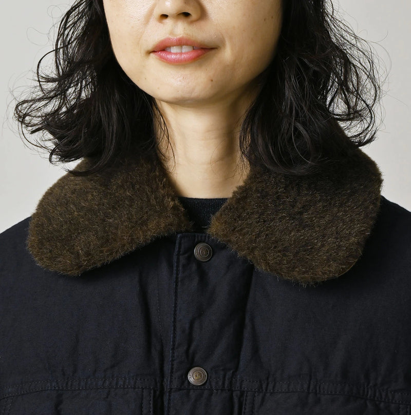 45R Indigo Lightweight Back Sateen × Nylon Annie G Blouson - Image 6