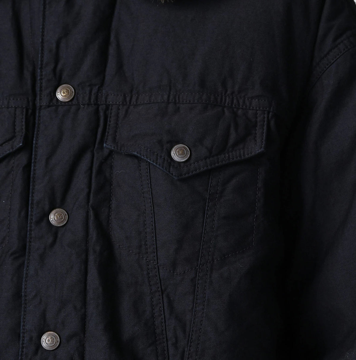 45R Indigo Lightweight Back Sateen × Nylon Annie G Blouson - Image 7