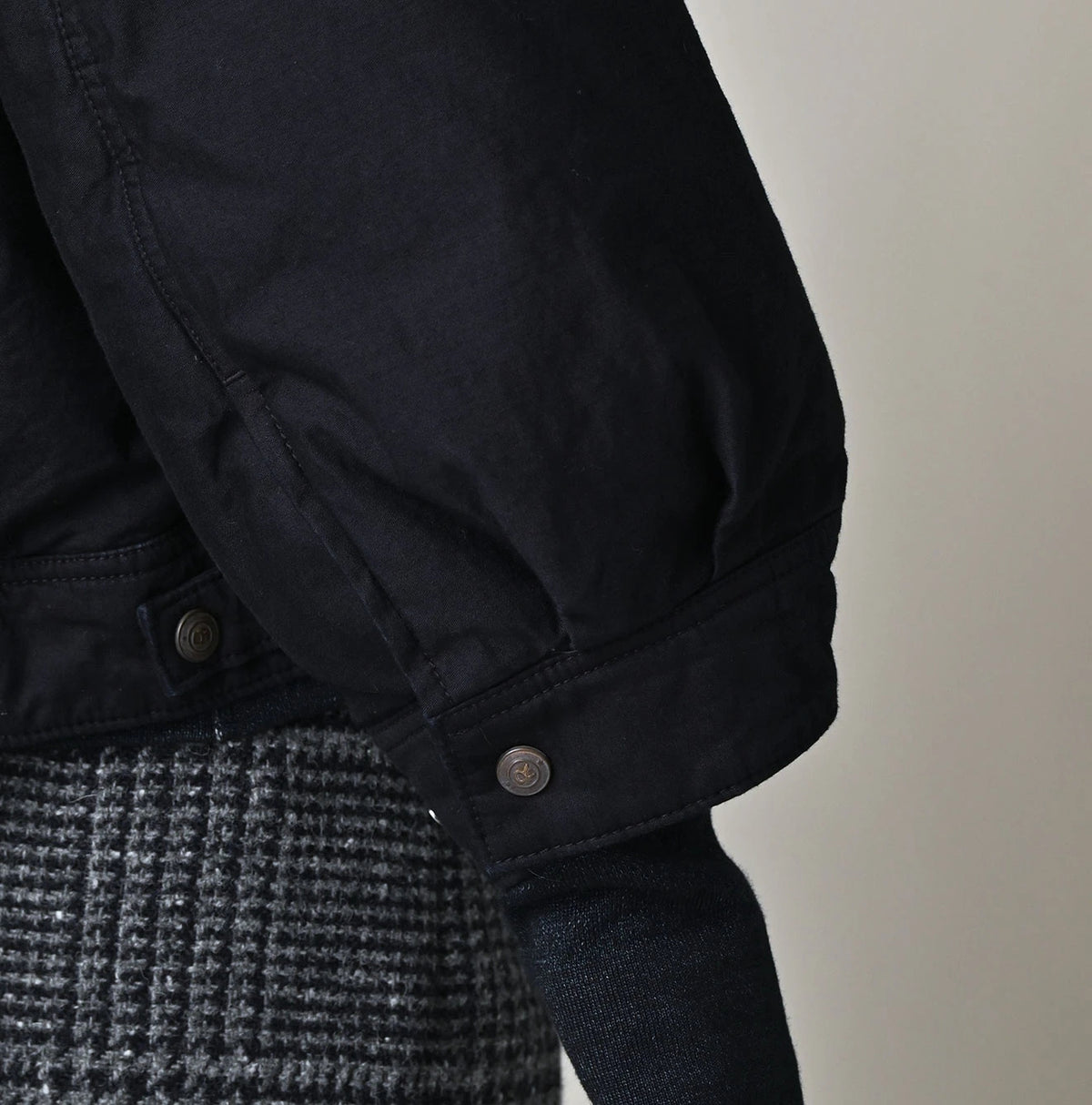 45R Indigo Lightweight Back Sateen × Nylon Annie G Blouson
