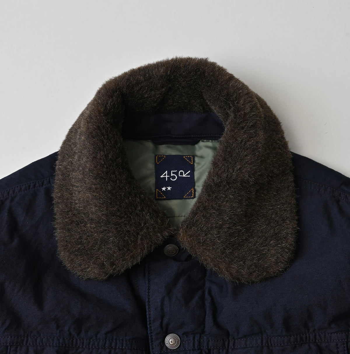 45R Indigo Lightweight Back Sateen × Nylon Annie G Blouson - Image 17