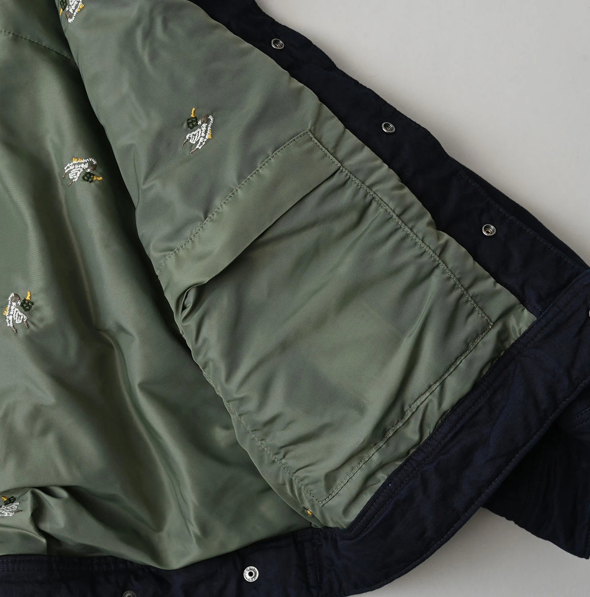 45R Indigo Lightweight Back Sateen × Nylon Annie G Blouson