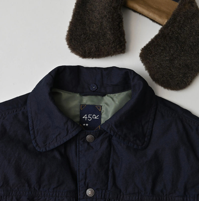 45R Indigo Lightweight Back Sateen × Nylon Annie G Blouson - Image 30