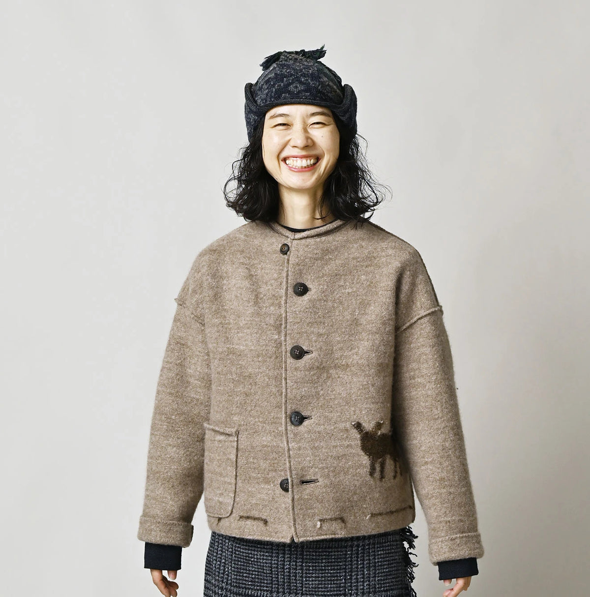 45R Donkey Felted Umahiko 908 Cardigan